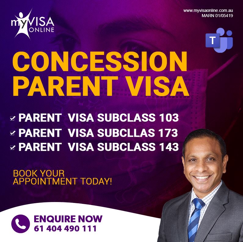 Concession Parent Visa Subclass 103, 143, 173