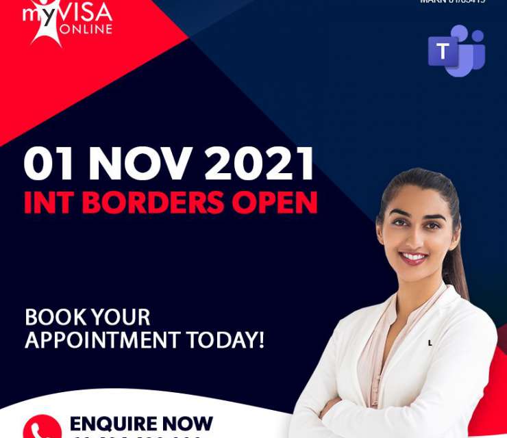 International Borders Open From 01 Nov 2021